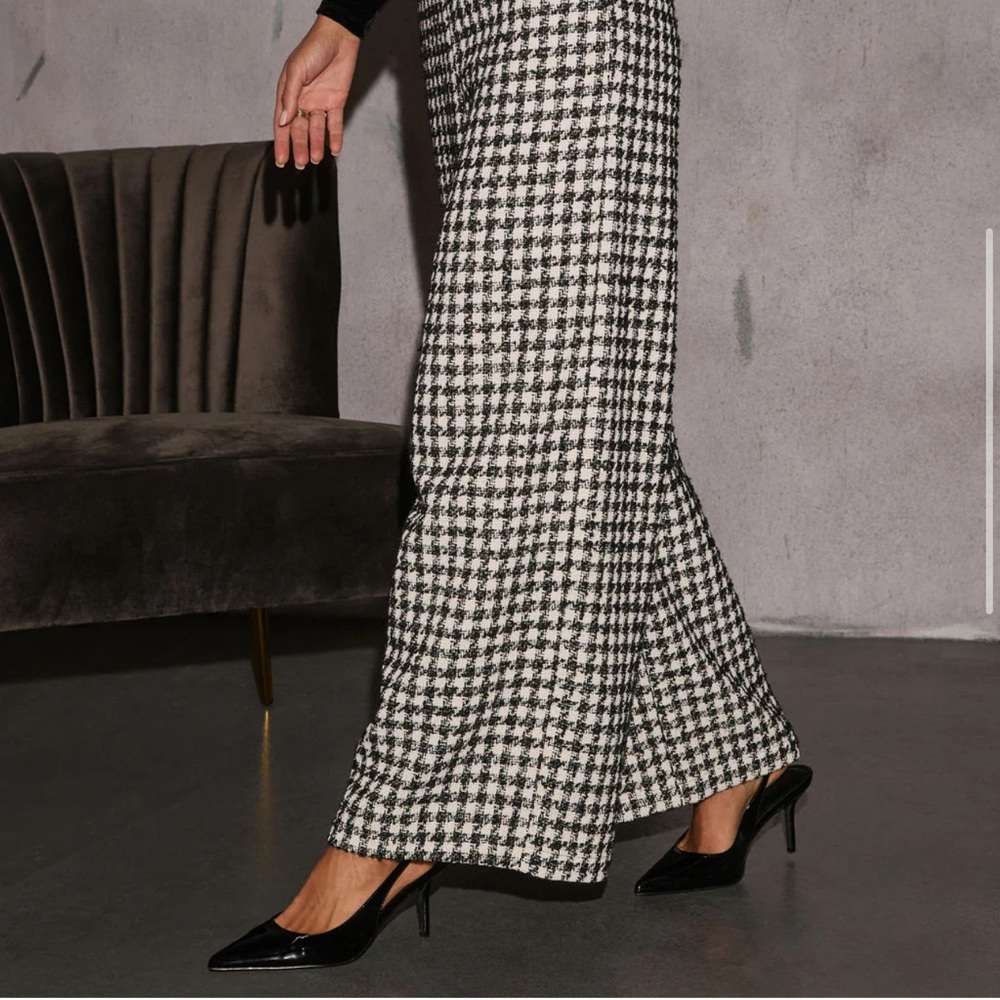 VICI NWT Houndstooth Wide-Leg Pants - Picture 3 of 15